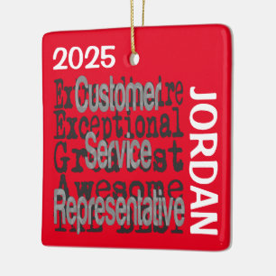Mitarbeiter des Kundendienstes Keramikornament