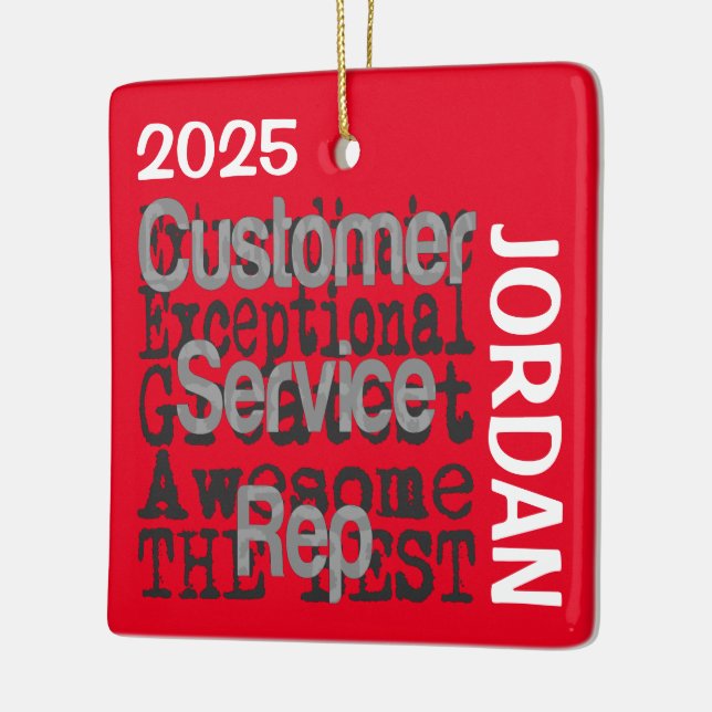 Mitarbeiter des Kundendienstes Keramikornament (Links)