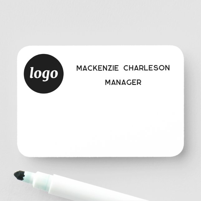 Mitarbeiter des Logopersonals Magnetische oder But Namensschild (Beispiel)