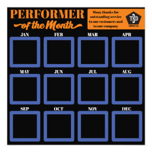 Mitarbeiter des Monats 4x4 Fotos Büroanzeige Fotodruck