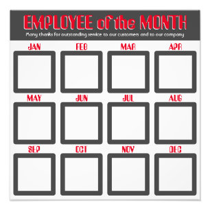 Mitarbeiter des Monats 4x4 Fotos Büroanzeige Fotodruck
