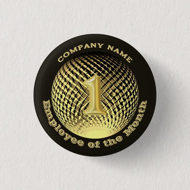 Mitarbeiter des Monats Firmenrunde  Button (Vorderseite)