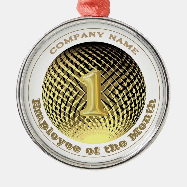 Mitarbeiter des Monats Firmenrunde  Ornament Aus Metall (Vorne)
