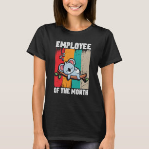 Mitarbeiter des Monats Niedlich Koala Retro Vintag T-Shirt