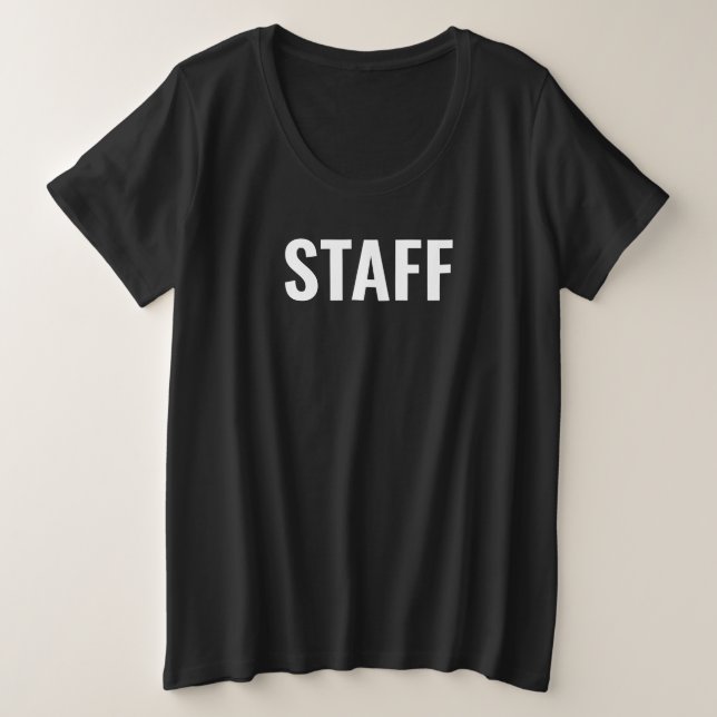 Mitarbeiter des Teams "Frauen Plus Größe T Shirt C (Design vorne)