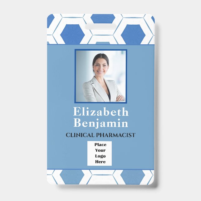Mitarbeiter Foto Bar Code Custom Medical Pharmacis Ausweis (Vorderseite)