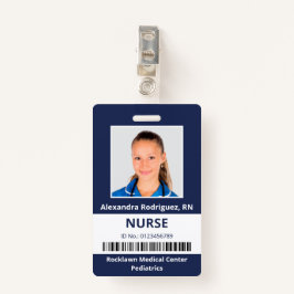 Mitarbeiter Foto Barcode Navy Blue White Medical I Ausweis