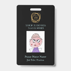 Mitarbeiter Foto ID Company Logo QR Aquamarin Ausweis