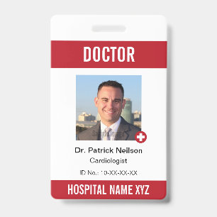 Mitarbeiter-Foto-ID des Medical Cross Hospitals Ausweis