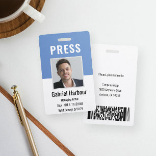 Mitarbeiter-Foto-ID Journalist Pressekarte Ausweis
