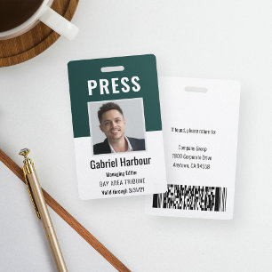 Mitarbeiter-Foto-ID Journalisten-Press-Pass Ausweis