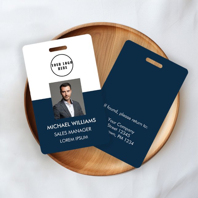 Mitarbeiter Foto-ID Weiß Blau Ausweis (Von Creator hochgeladen)