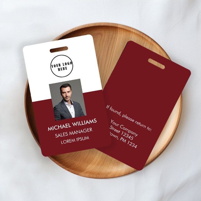 Mitarbeiter Foto-ID Weiß Rot Ausweis (Von Creator hochgeladen)