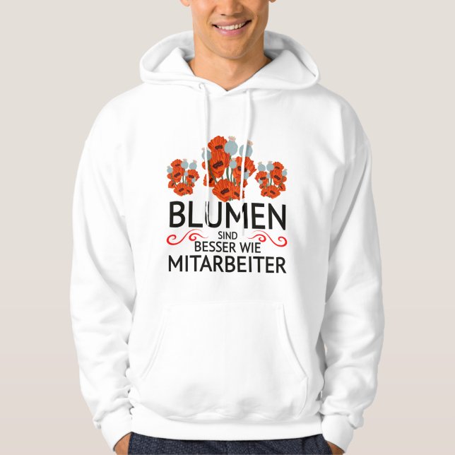 Mitarbeiter Frust Zitat funny Hoodie (Vorderseite)
