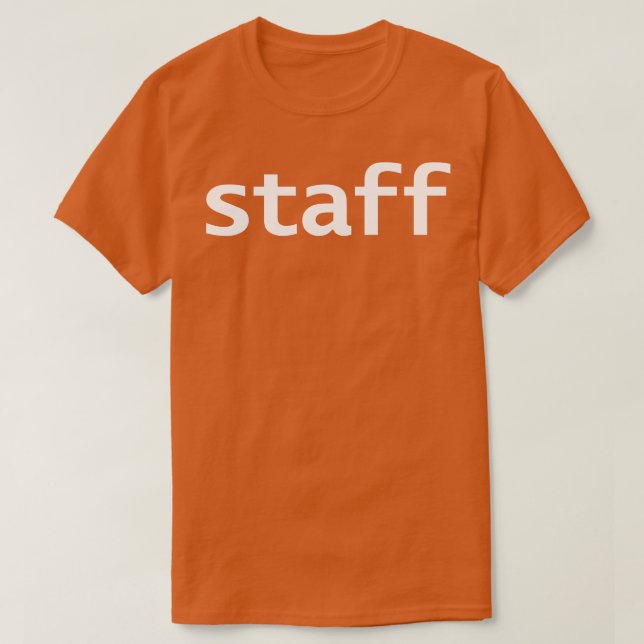 Mitarbeiter Funny Typografy White Text T-Shirt (Design vorne)
