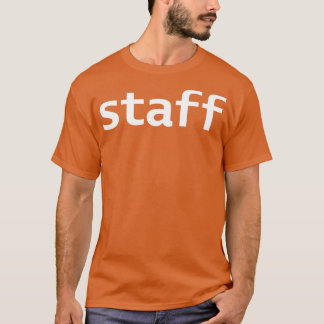Mitarbeiter Funny Typografy White Text T-Shirt