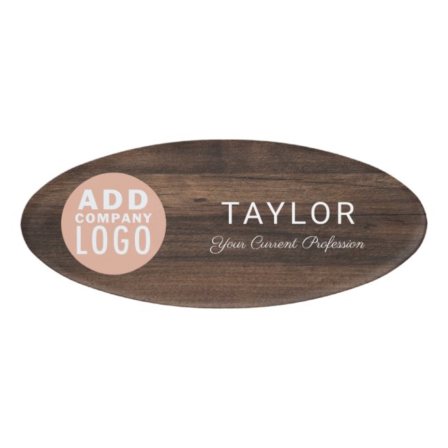 Mitarbeiter für benutzerdefinierte Firmenlogos Namenschild (Vorderseite)