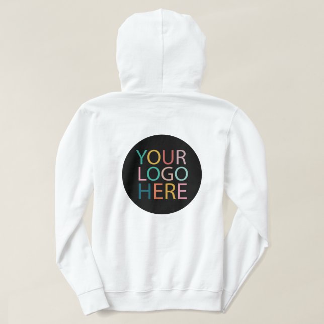 Mitarbeiter für benutzerdefinierte Firmenlogos | R Hoodie (Design Rückseite)