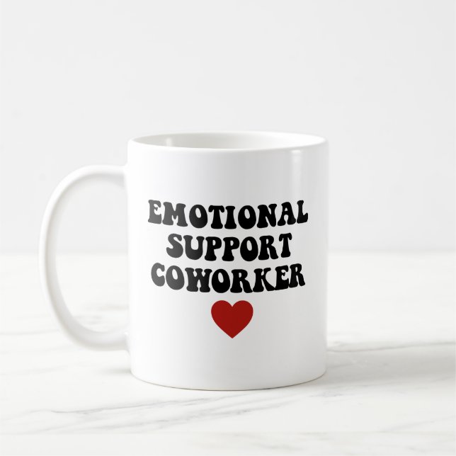 Mitarbeiter für emotionale Unterstützung Kaffeetasse (Links)