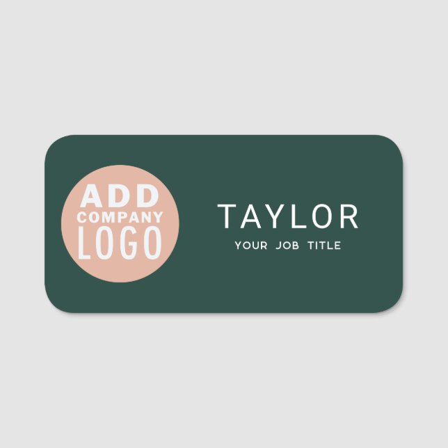 Mitarbeiter für Firmenlogo Namensschild (Vorderseite)