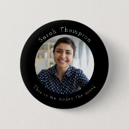 Mitarbeiter-ID-Foto beim Tragen einer Maske Button