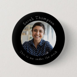 Mitarbeiter-ID-Foto beim Tragen einer Maske Button