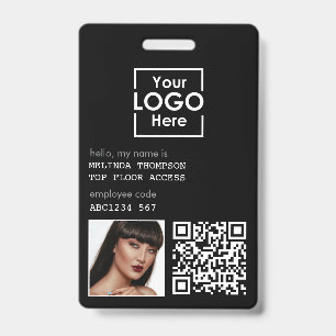 Mitarbeiter-ID-Foto Firmenidentifikation QR-Code Ausweis