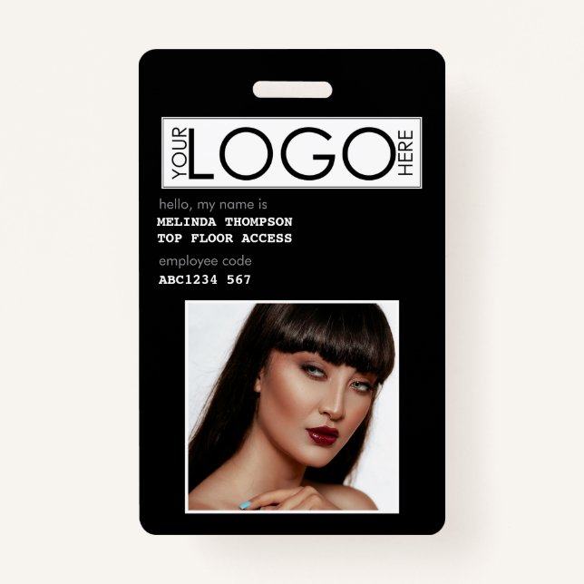 Mitarbeiter-ID Foto Firmenkennung Ausweis (Vorderseite)