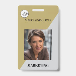 Mitarbeiter-ID Foto QR Code Gold Color Logo-Abzeic Ausweis