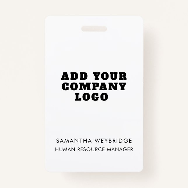 Mitarbeiter-ID Ihres Unternehmens hinzufügen Ausweis (Vorderseite)