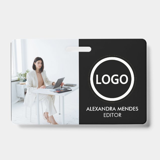 Mitarbeiter-ID-Karte Modernes Minimalistisches Abz Ausweis (Vorderseite)