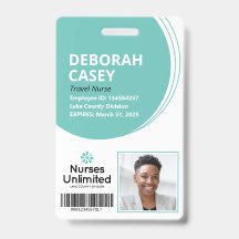 Mitarbeiter-ID-Security-Abzeichen mit Foto und Str