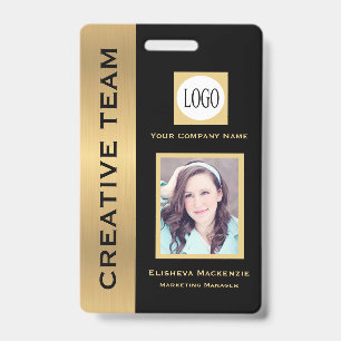 Mitarbeiter-ID von Black and Gold Creative Führung Ausweis