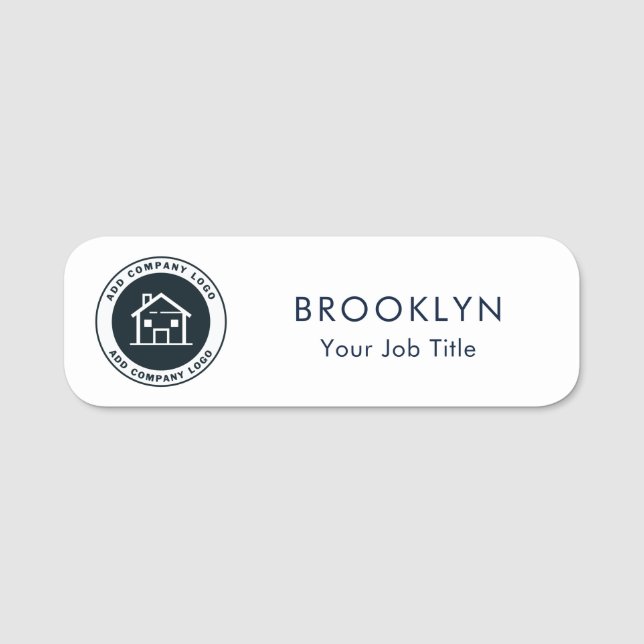 Mitarbeiter Ihres Unternehmens für Firmenlogo Namensschild (Vorderseite)