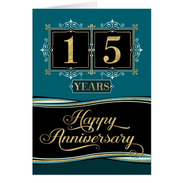 Mitarbeiter Jahrestag 15 Jahre Dekorative Feierlic (Vorne)