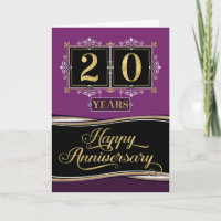Mitarbeiter Jahrestag 20 Jahre Dekorative Formal P