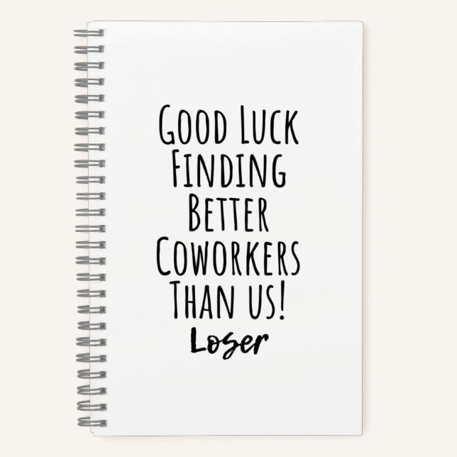 Mitarbeiter, Kollege, Abschied, viel Glück T - Shi Notizbuch (Vorderseite)