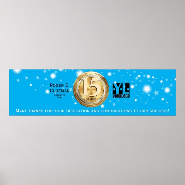 Mitarbeiter-Meilenstein Jahrestag Unterzeichnung B Poster (Vorne)