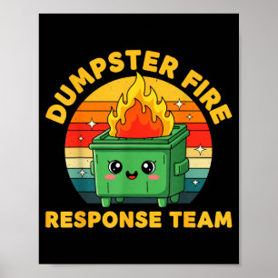 Mitarbeiter-Müllcontainer-Feuer-Response-Team-Häss Poster
