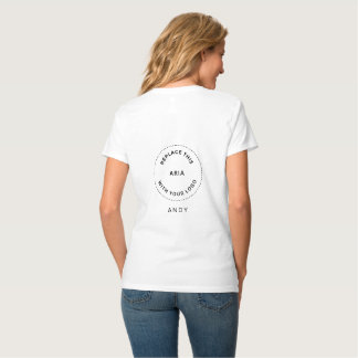 Mitarbeiter Name Firmenlogo Vorne Hinten Kapuzenja T-Shirt