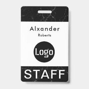 Mitarbeiter Namensschild mit individuellem Logo Ausweis
