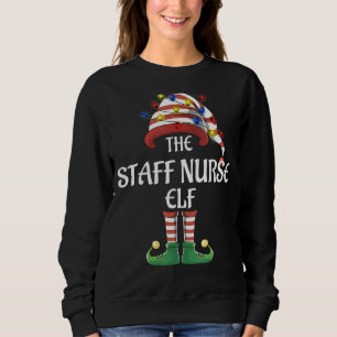 Mitarbeiter Nurse Elf Lights Funny Matching Famili Sweatshirt