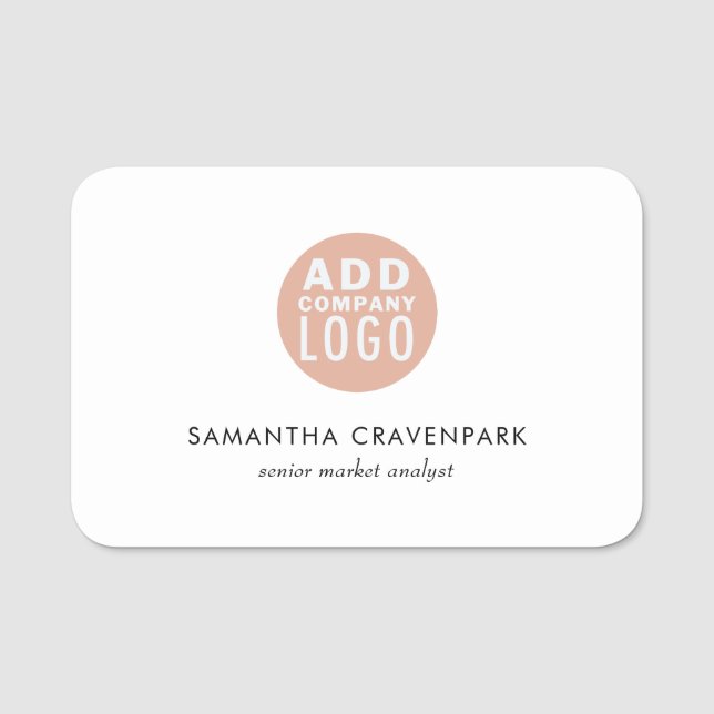 Mitarbeiter oder Lehrpersonal der Logofirma hinzuf Namensschild (Vorderseite)