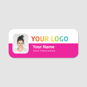Mitarbeiter-Pin-Name-Tag oder Magnetisch mit Logo, Namensschild