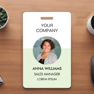 Mitarbeiter runde Foto-ID Ausweis