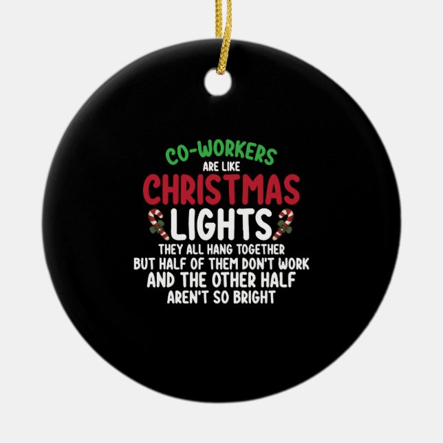Mitarbeiter sind wie Weihnachtslicht Keramik Ornament (Vorne)