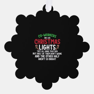 Mitarbeiter sind wie Weihnachtslicht Ornament Karte