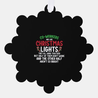 Mitarbeiter sind wie Weihnachtslicht Ornament Karte