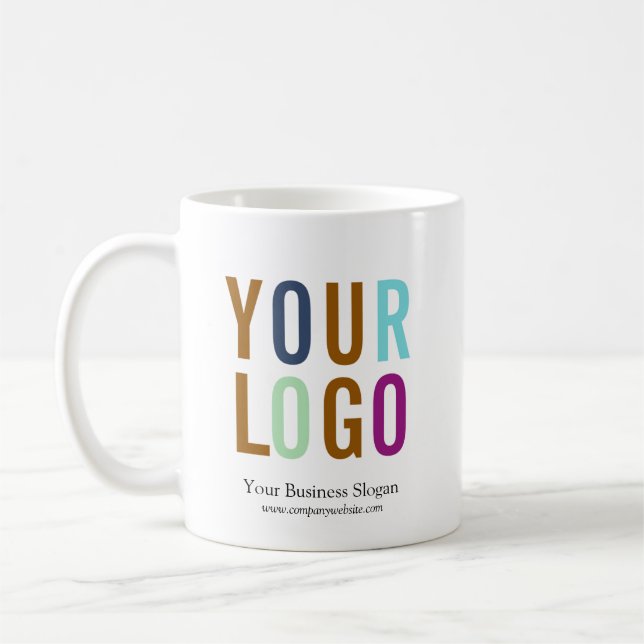 Mitarbeiter Tasse Individuelle Name Firmenlogo (Links)