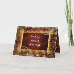 Mitarbeiter Team Stuff Jahrestag Danke Burgund